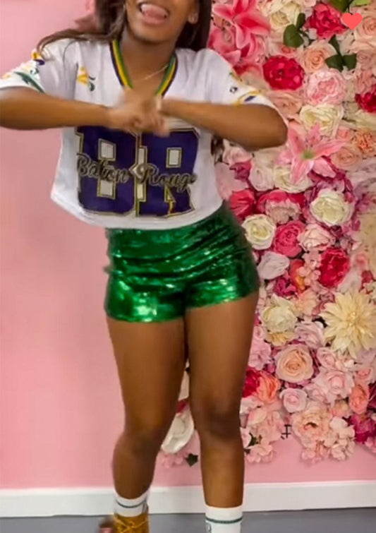 Mardi Gras Solid Shorts